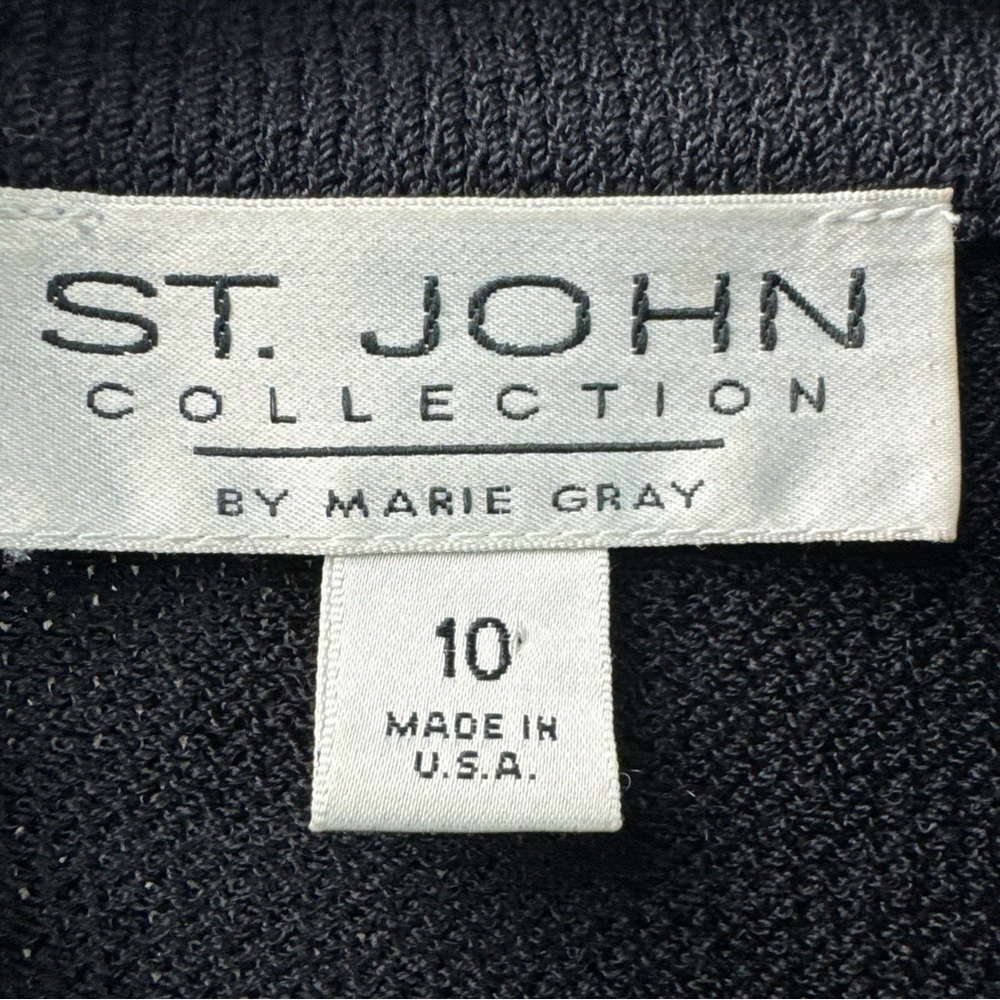 St. John Black Women's Jacket 10 - Picture 3 of 9